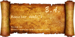 Baszler Adél névjegykártya